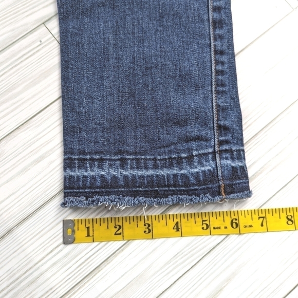 Sam Edelman Mary Jane Distressed Hoh Rise Straight Jean in Dark Wash Size 26 - Picture 7 of 9